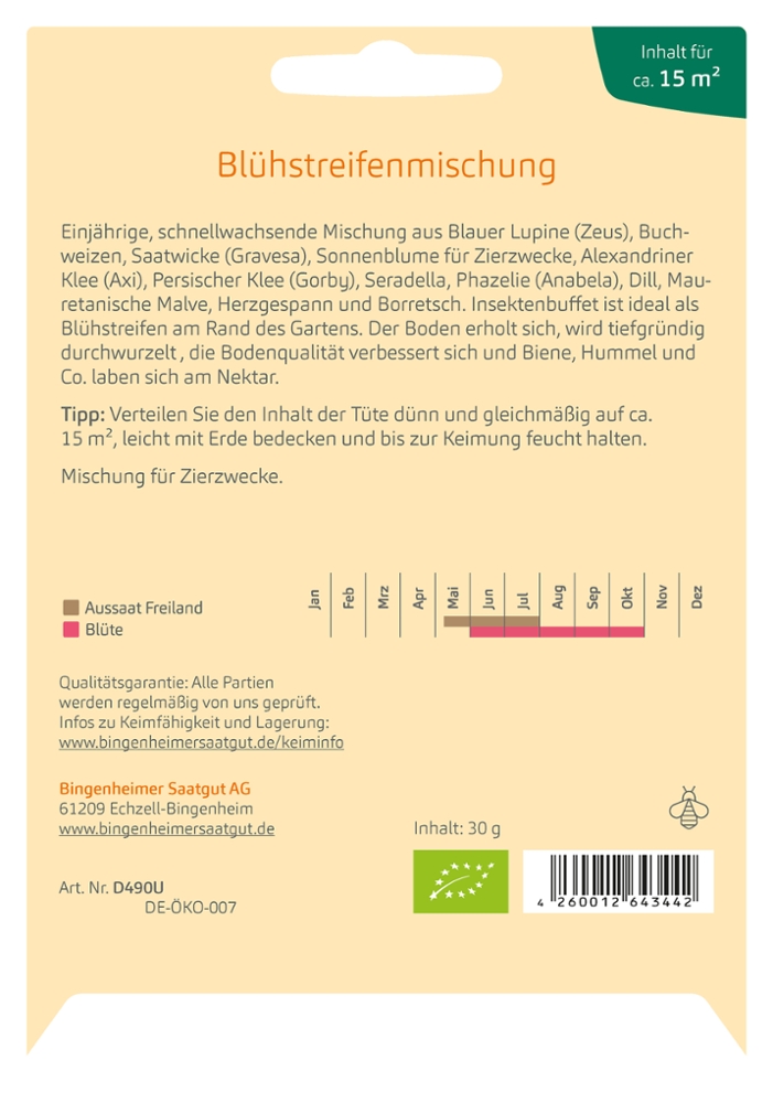 Saatgut Blühstreifen-Mischung Insektenbuffet -B-