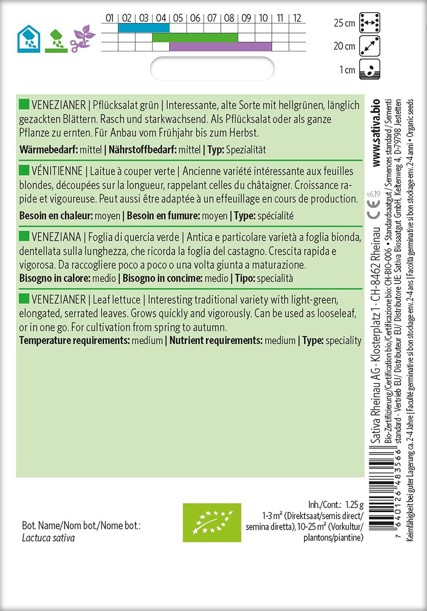Saatgut Pflücksalat Venezianer -S-