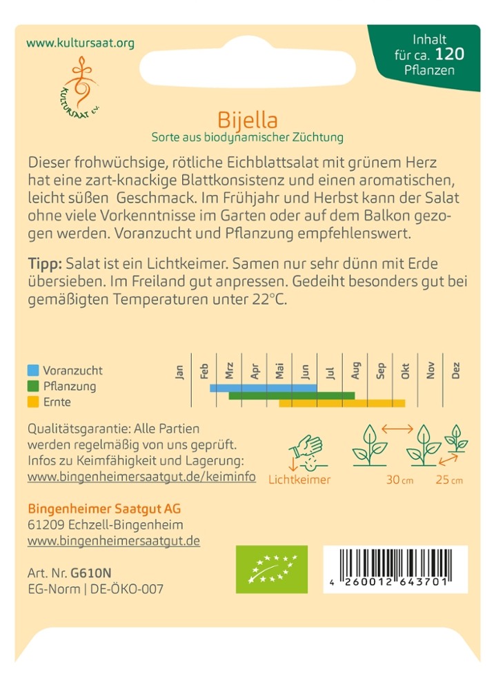Eichblattsalat Bijella -B-