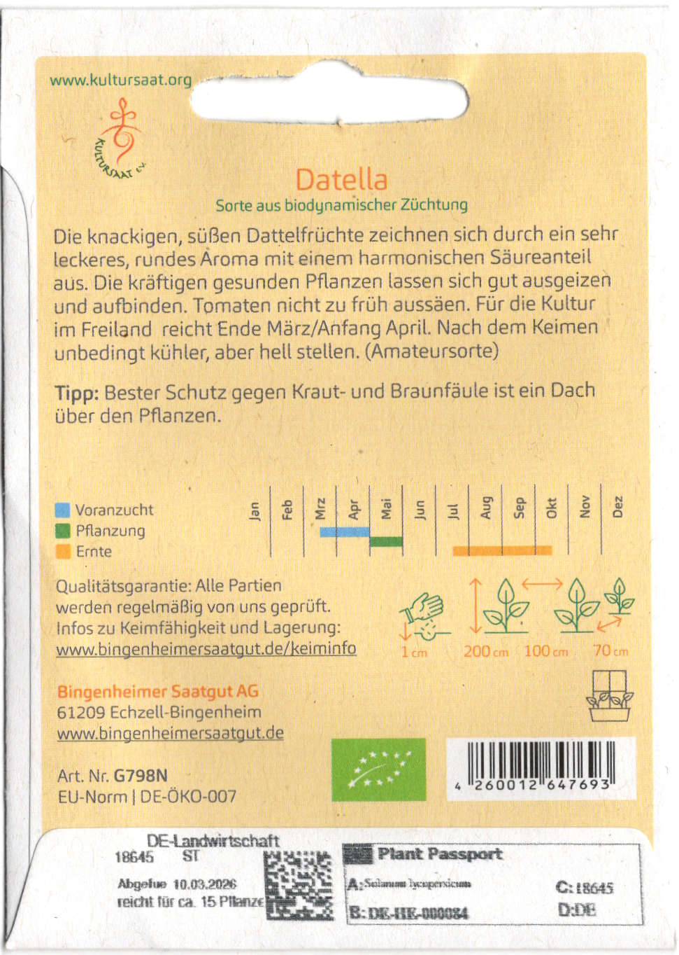 Tomatensaatgut Datella -B-