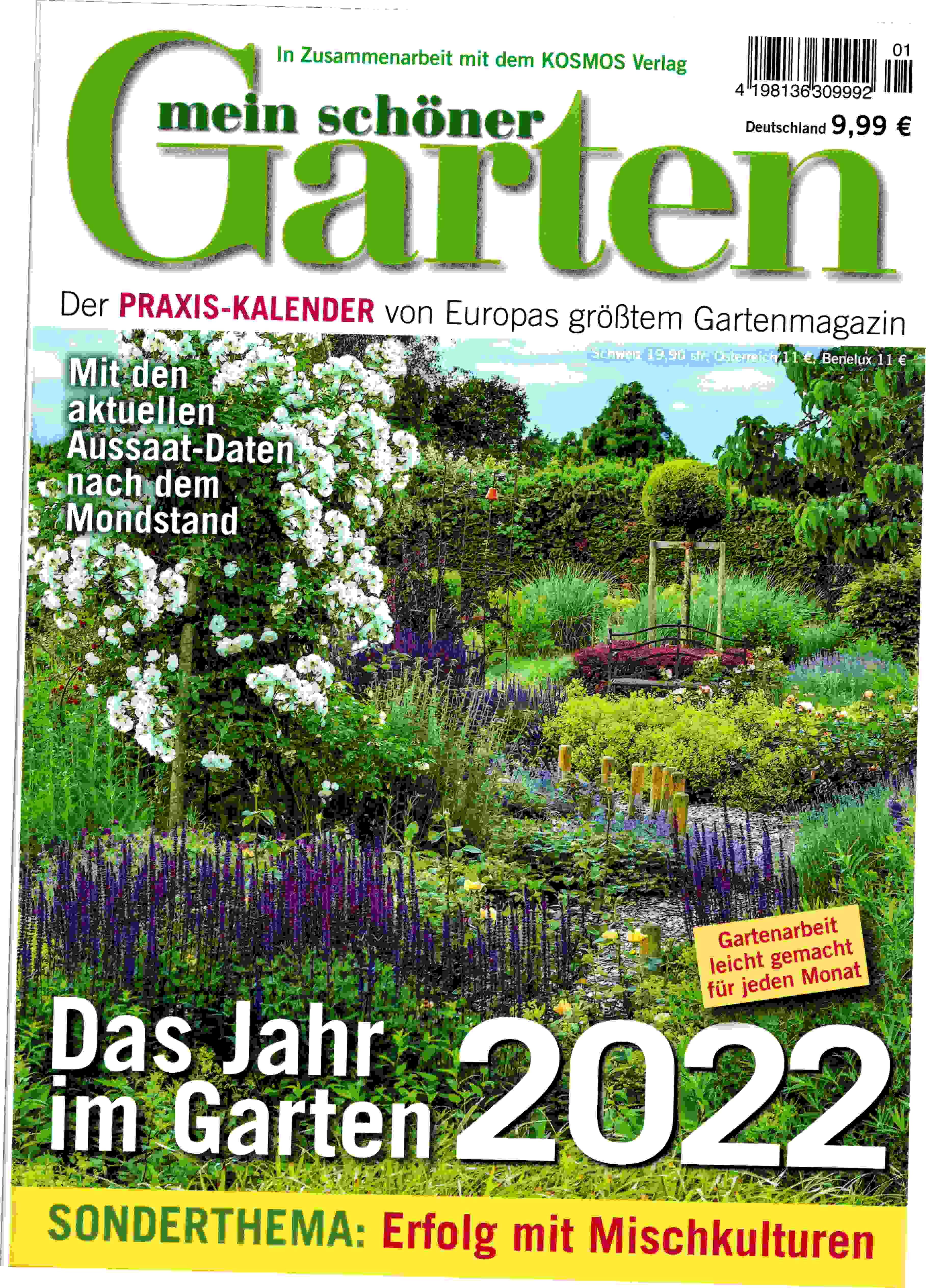 Zeitschrift Praxis Kalender Mein schöner Garten 2022